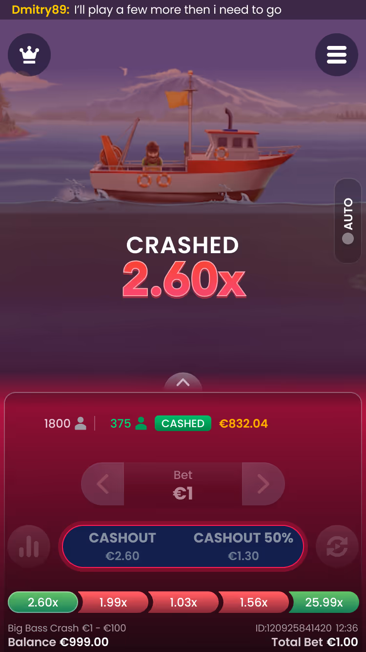 Big Bass Crash Pragmatic Play Mobile Screenshot