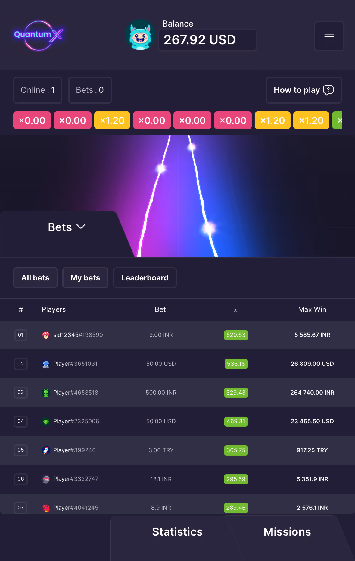 Quantum X Onlyplay Mobile Screenshot