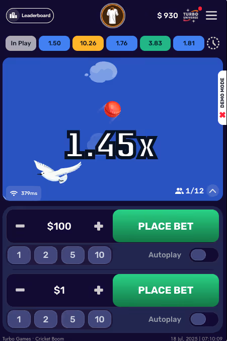 Cricket Boom Turbo Games Mobile Screenshot