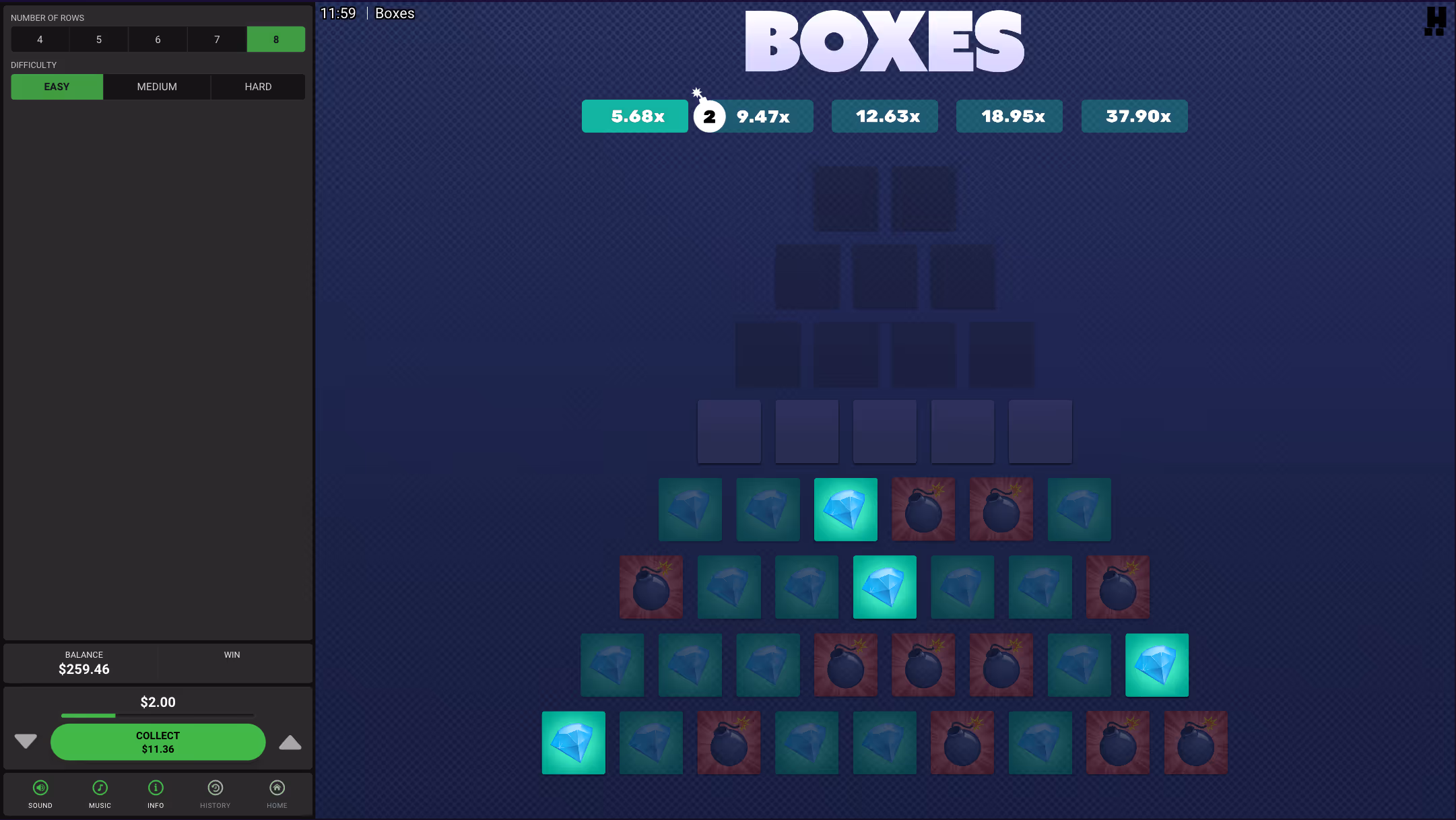 Boxes Dare2Win Hacksaw Desktop Screenshot