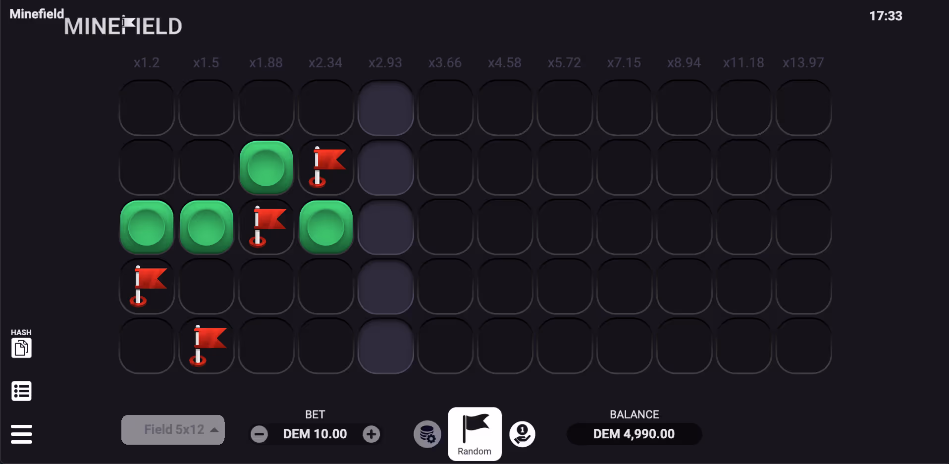 Mine Field Evoplay Desktop Screenshot