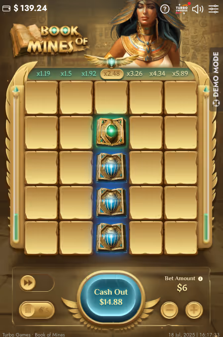 Book of Mines Turbo Games Mobile Screenshot