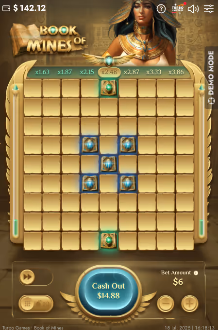 Book of Mines Turbo Games Mobile Screenshot