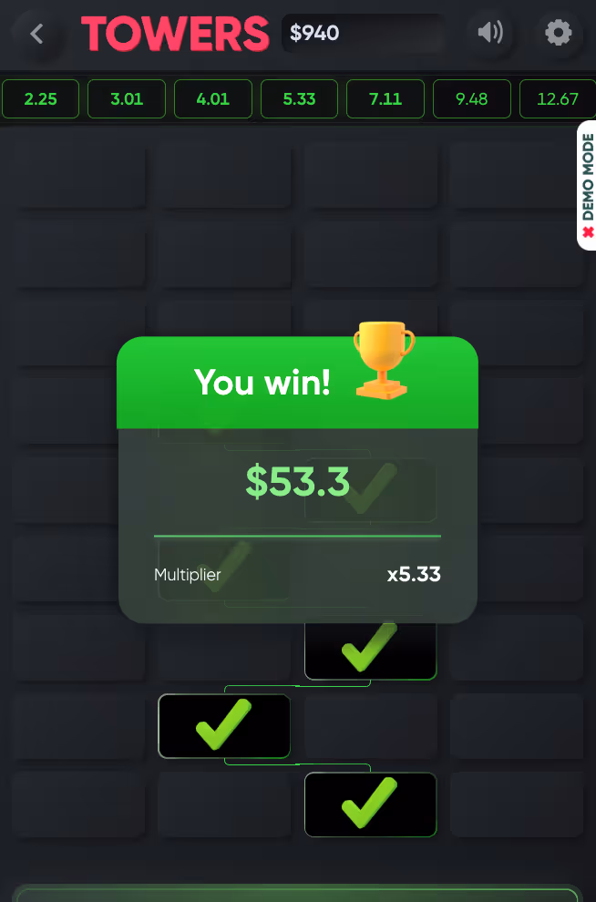 Towers Turbo Games Mobile Screenshot