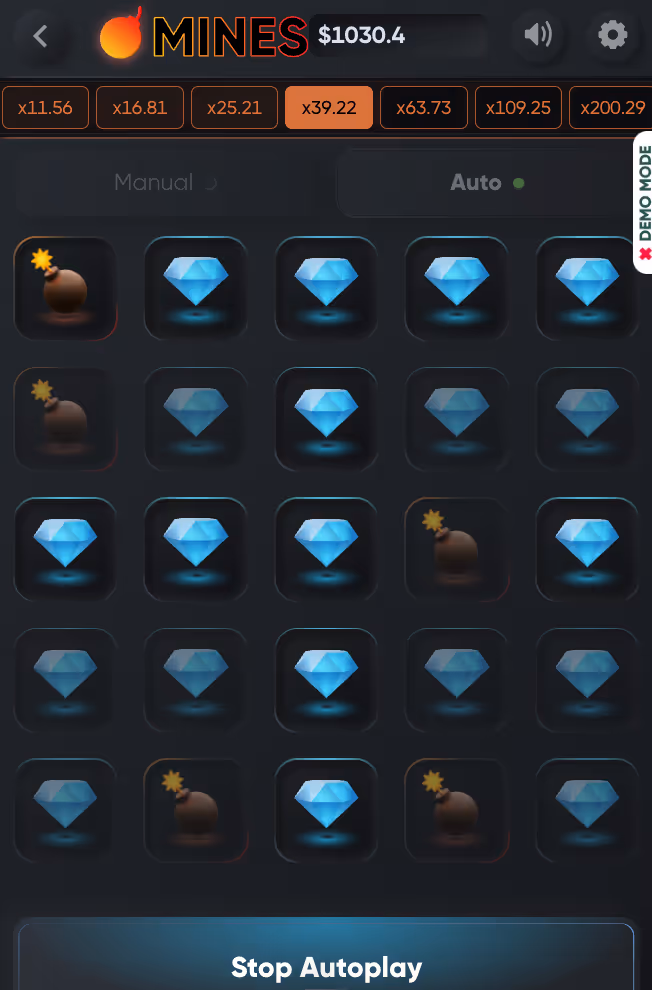 Mines Turbo Games Mobile Screenshot