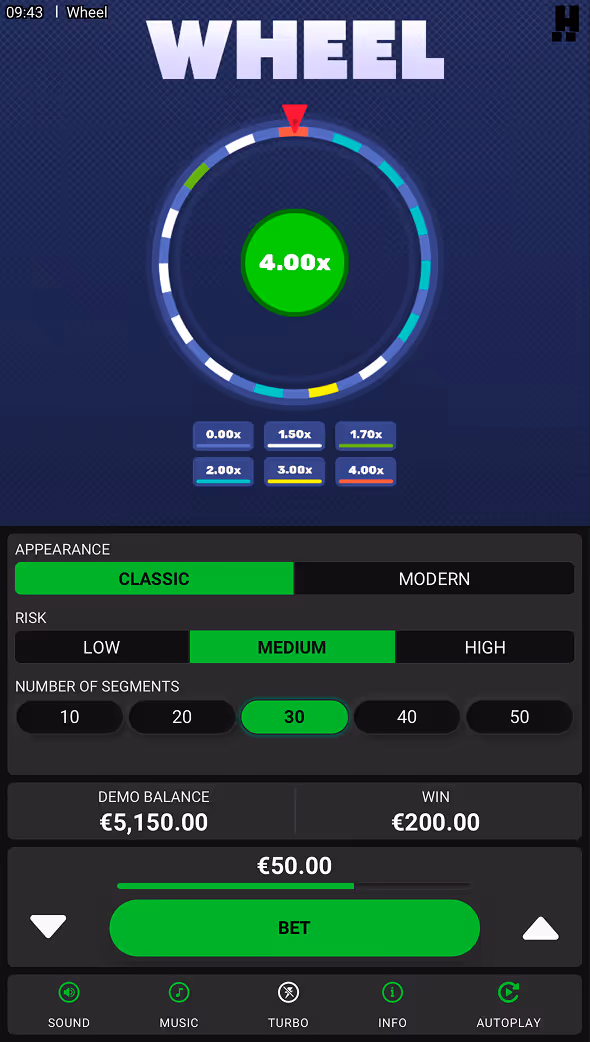 Wheel Dare2Win Hacksaw Mobile Screenshot