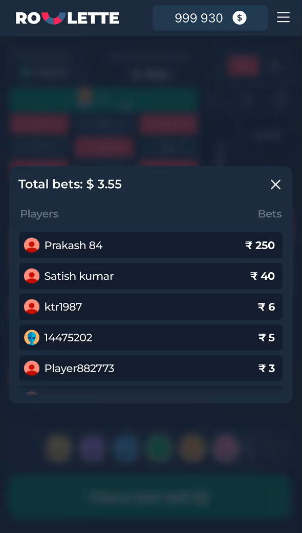 Roulette InOut Games Mobile Screenshot