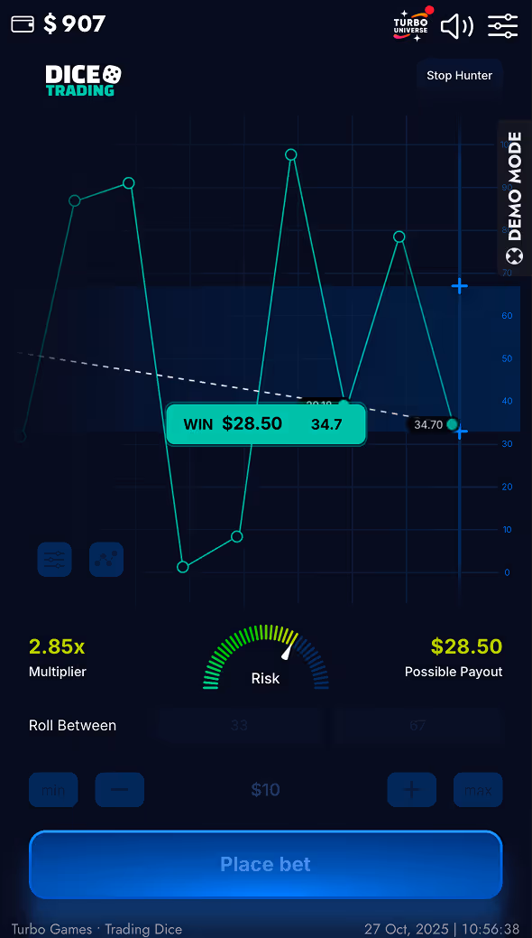 Trading Dice Mobile Screenshot