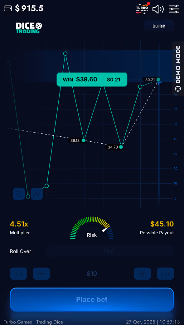 Trading Dice Mobile Screenshot