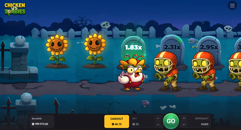 Chicken vs Zombies Desktop Screenshot of Gameplay