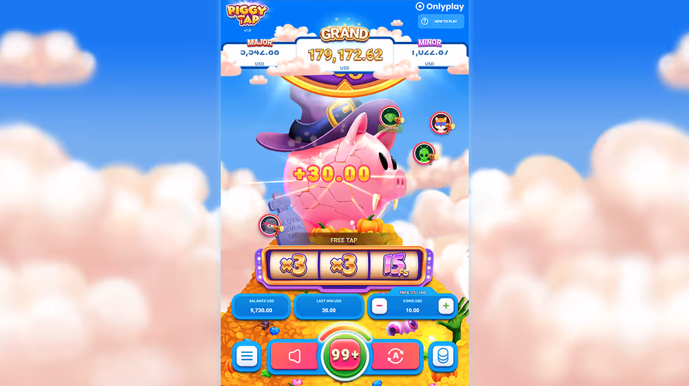 Piggy Tap Desktop Screenshot of Gameplay