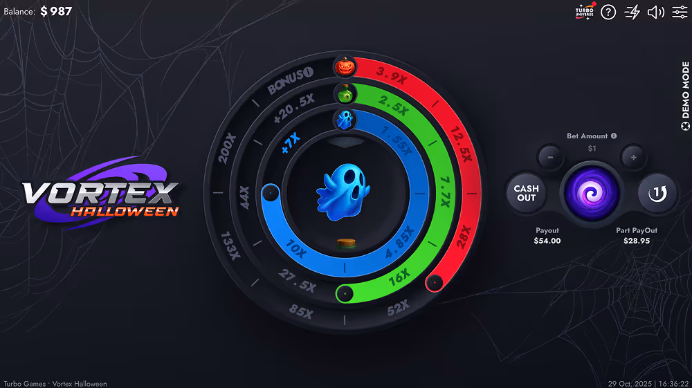 Vortex Halloween Desktop Screenshot of Gameplay