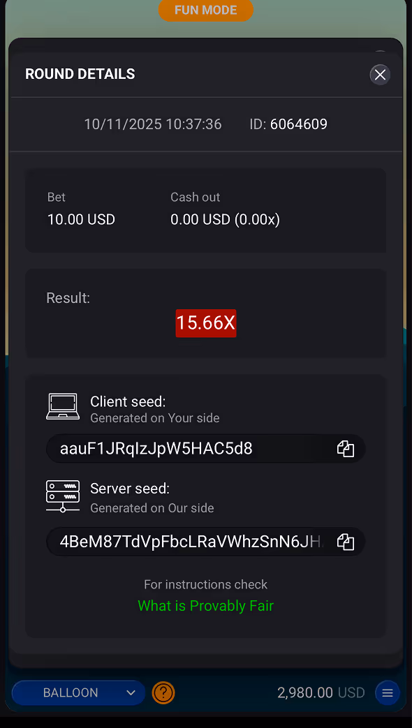 Balloon Spribe Mobile Screenshot