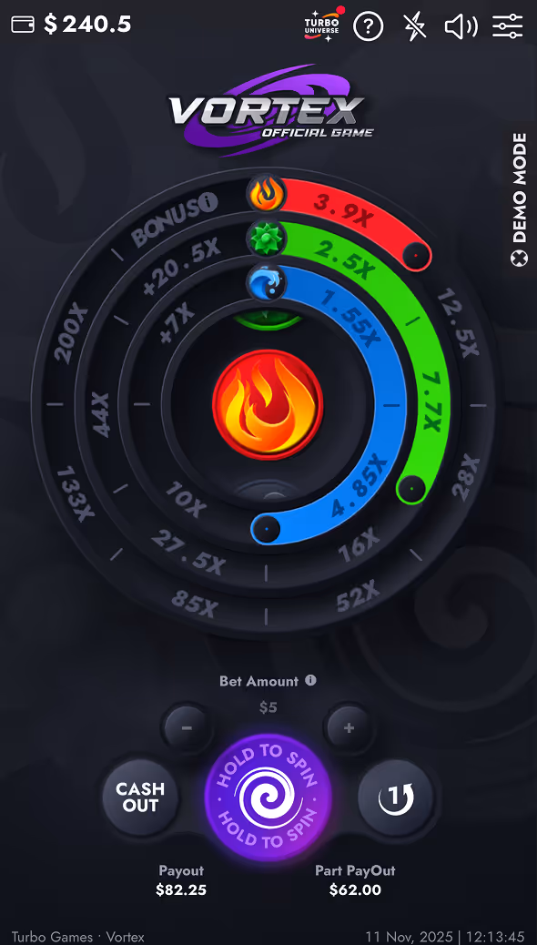 Vortex Turbo Games Mobile Screenshot