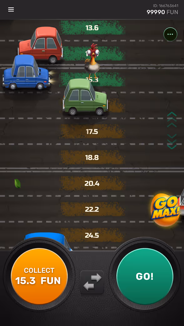 Chicken Crash Galaxsys Gameplay Screenshot