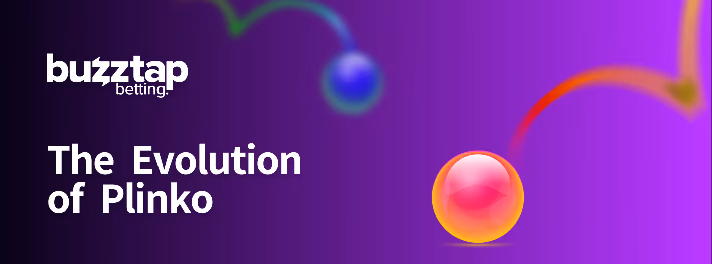 A banner featuring Plinko balls with the buzztapbetting.com logo