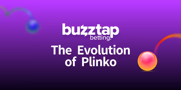 A banner featuring Plinko balls with the buzztapbetting.com logo