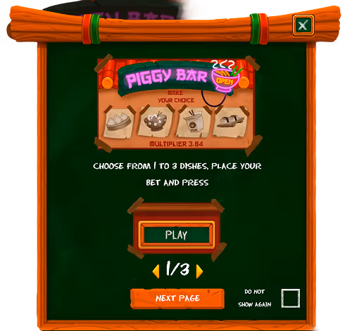 A screenshot of the in-game instructions from Piggy Bar by Pixmove