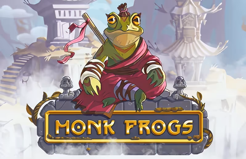 Monk Frogs by Pixmove casino game logo