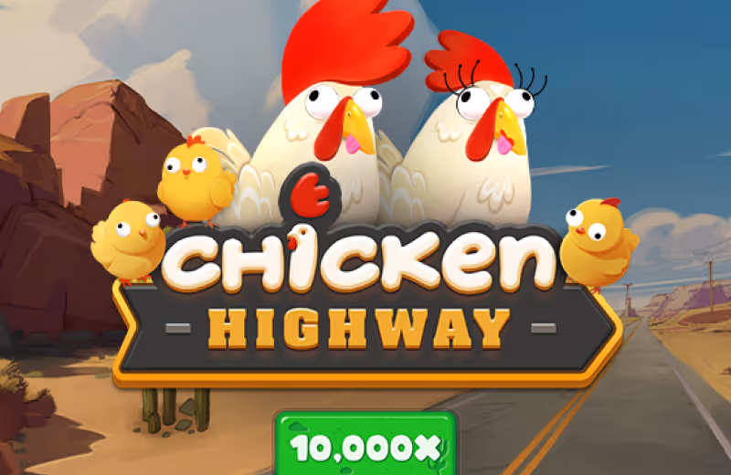 Chicken Highway casino game logo by Smartsoft