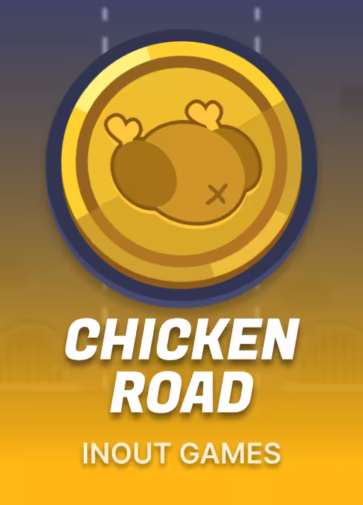 Chicken Road casino crash game icon by InOut Games