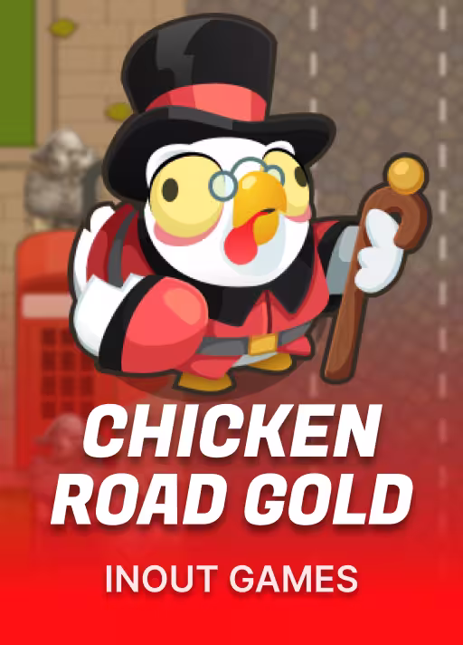 Chicken Road Gold casino crash game icon by InOut Games