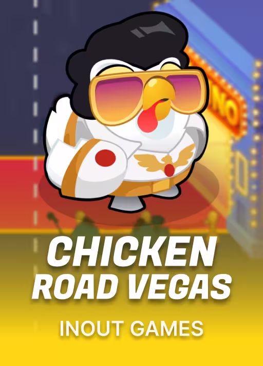 Chicken Road Vegas casino crash game icon by InOut Games