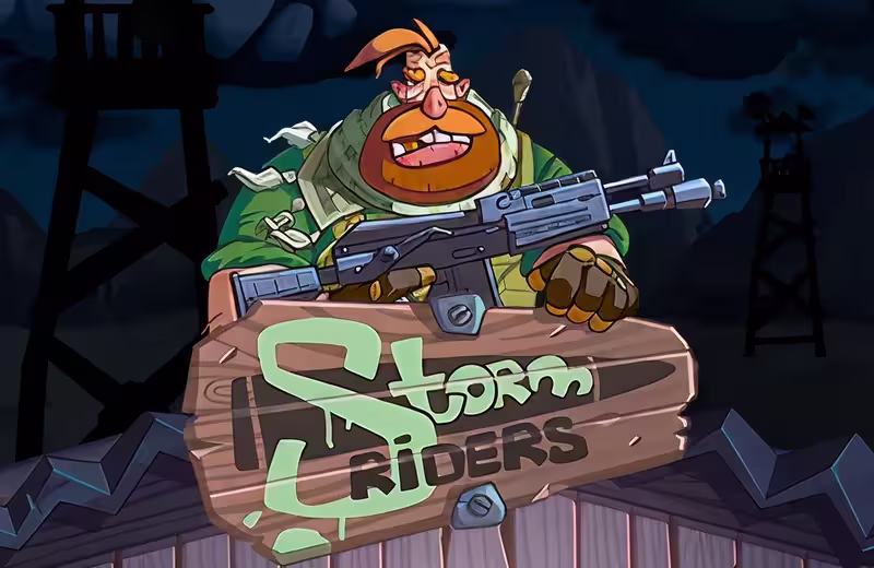 Storm Riders casino mines game logo by Pixmove