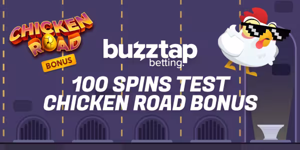 A banner featuring the character and logo for casino game Chicken Road Bonus by InOut Games