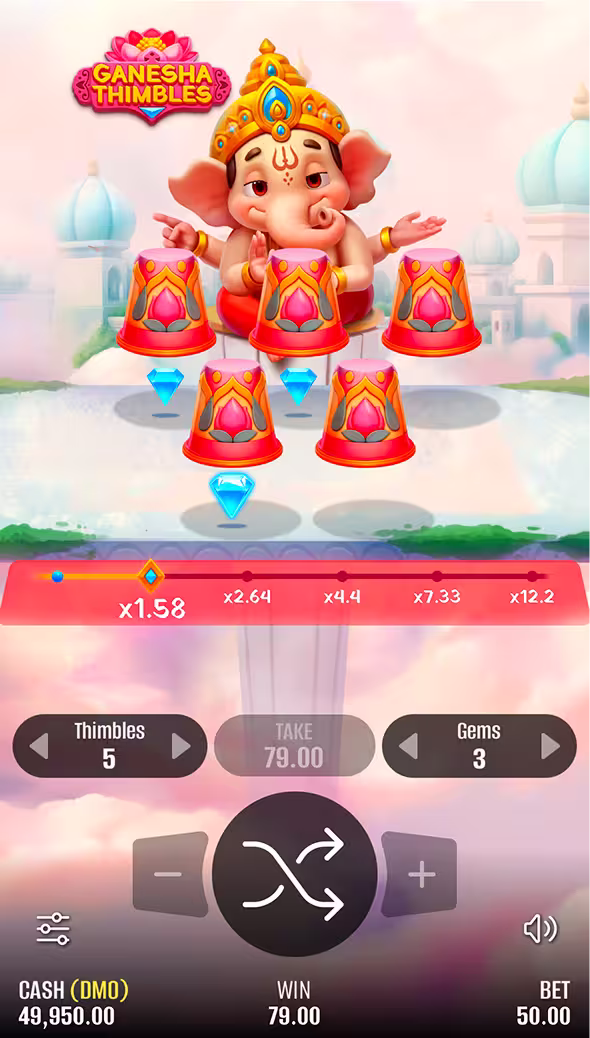 Ganesha Thimbles mobile gameplay screenshot