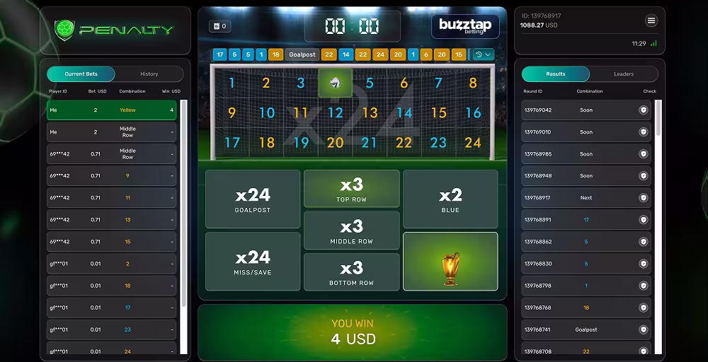 Penalty gameplay screenshot