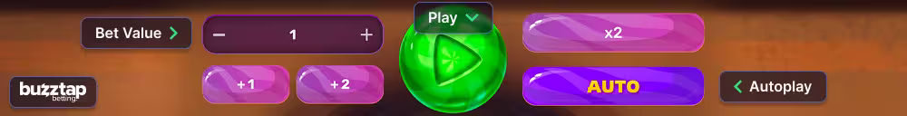 Ninja Crash 500 betting panel and game controls