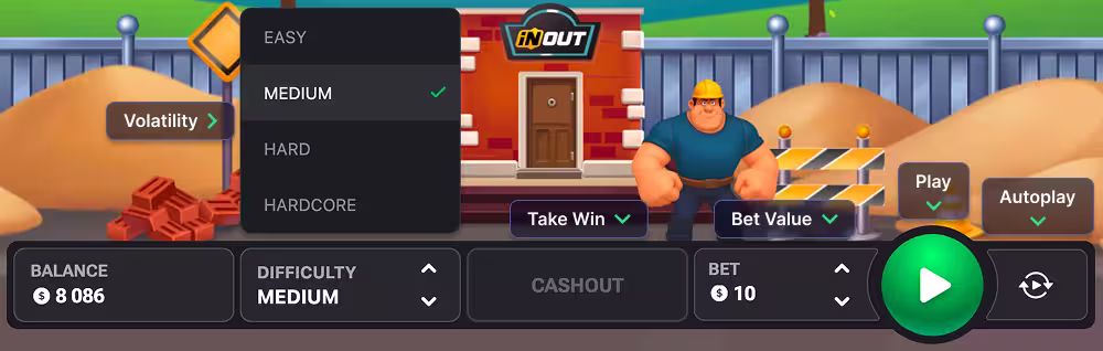 A graphic showcasing MegaBlock betting panel and game controlsB