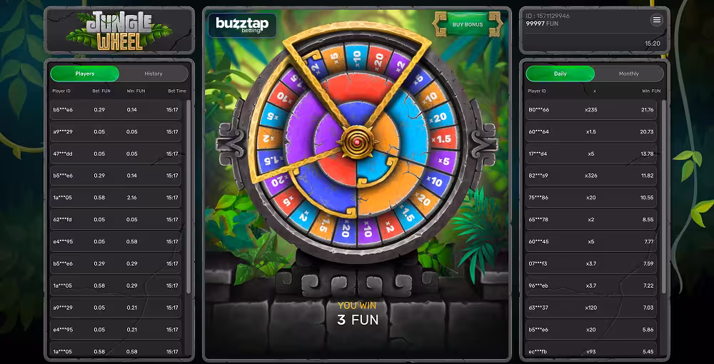 Jungle Wheel gameplay screenshot