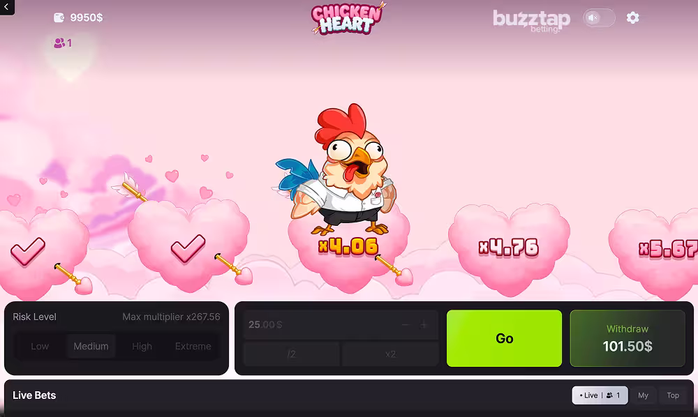 Chicken Heart gameplay screenshot medium difficulty