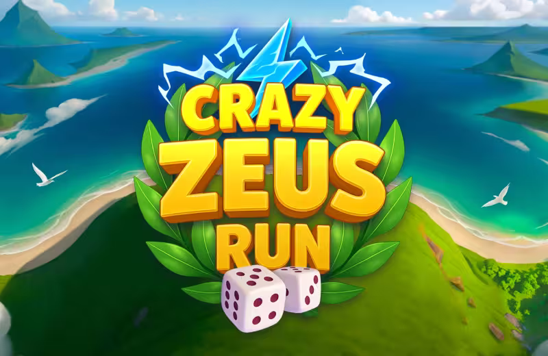 Crazy Zeus Run casino game logo