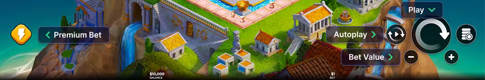 Cray Zeus Run betting panel and game controls