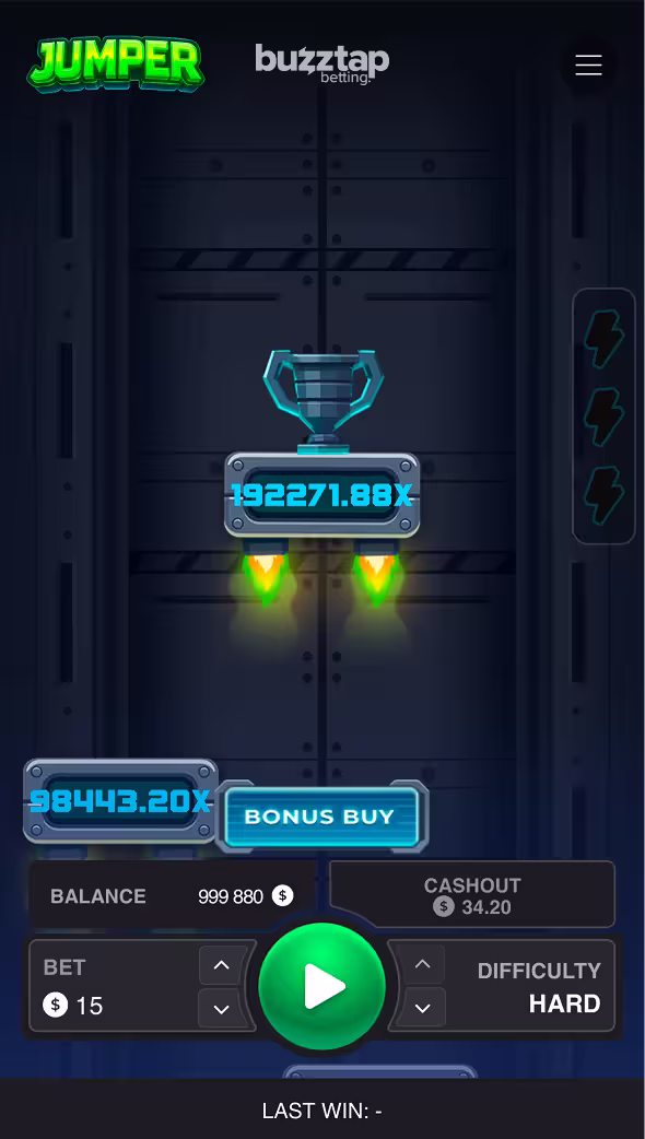 Jumper mobile gameplay max win on hard difficulty