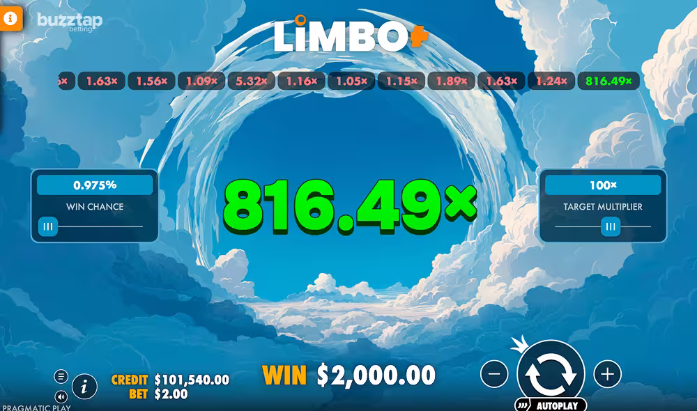 A gameplay screenshot of Limbo+ showing a winning round