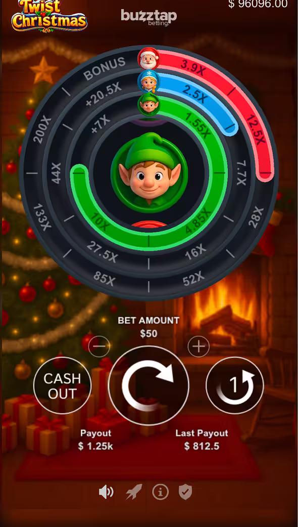 Twist Christmas mobile gameplay win progression
