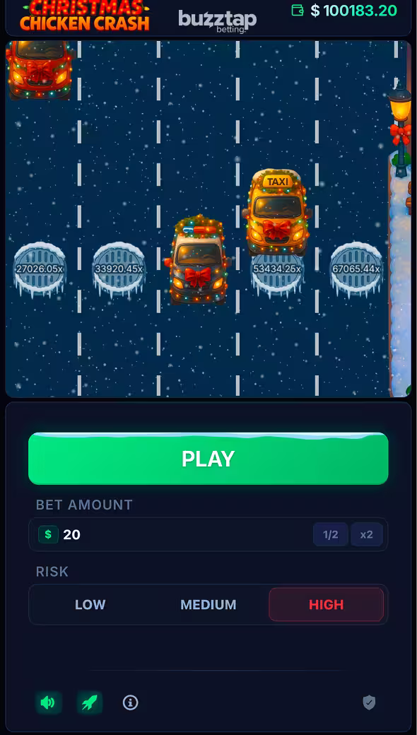 Christmas Chicken Crash mobile max win high risk