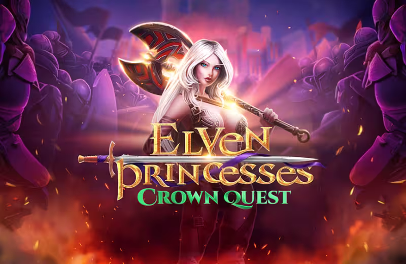 Elven Princesses Crown Quest casino game logo