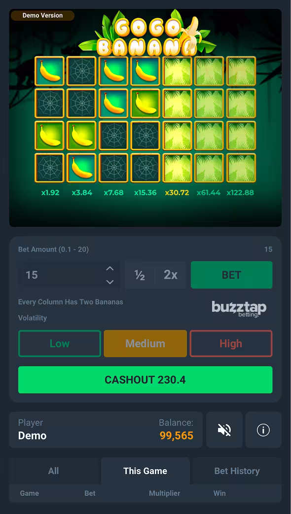 GoGo Banana PopOK Gamig mobile gameplay high volatility