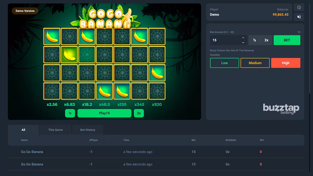 GoGo Banana PopOK Gaming gameplay screenshot high volatility