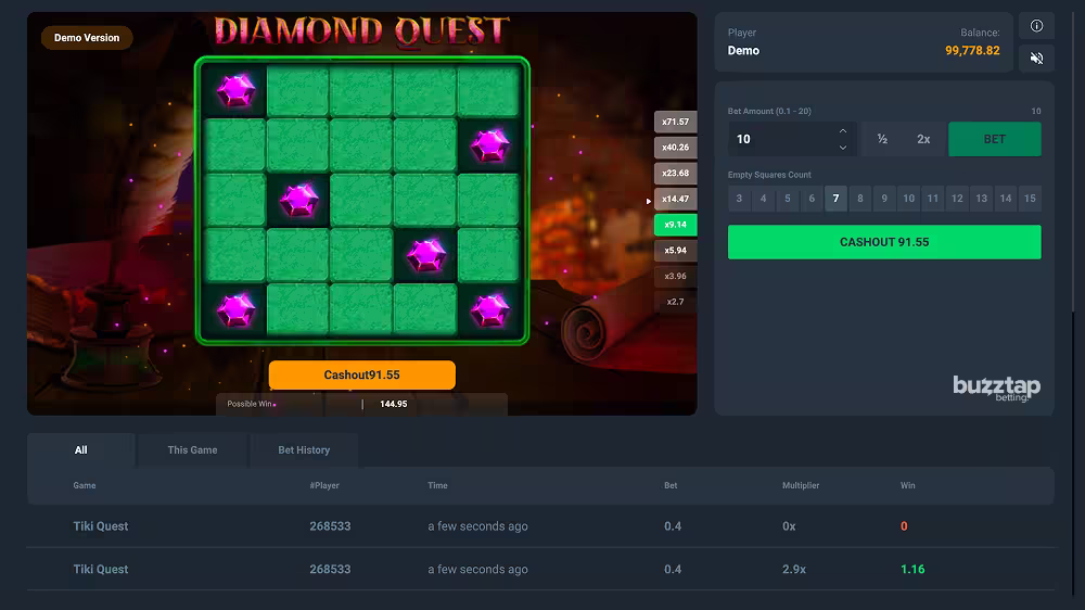Diamond Quest by PopOK Gaming mid round