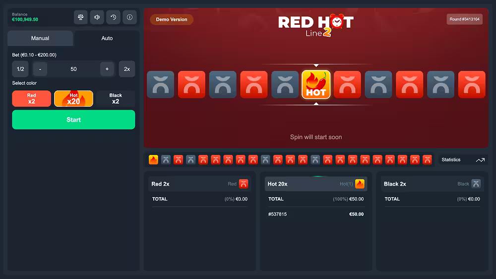 Red Hot Line 2 PopOK Gaming gameplay screenshot