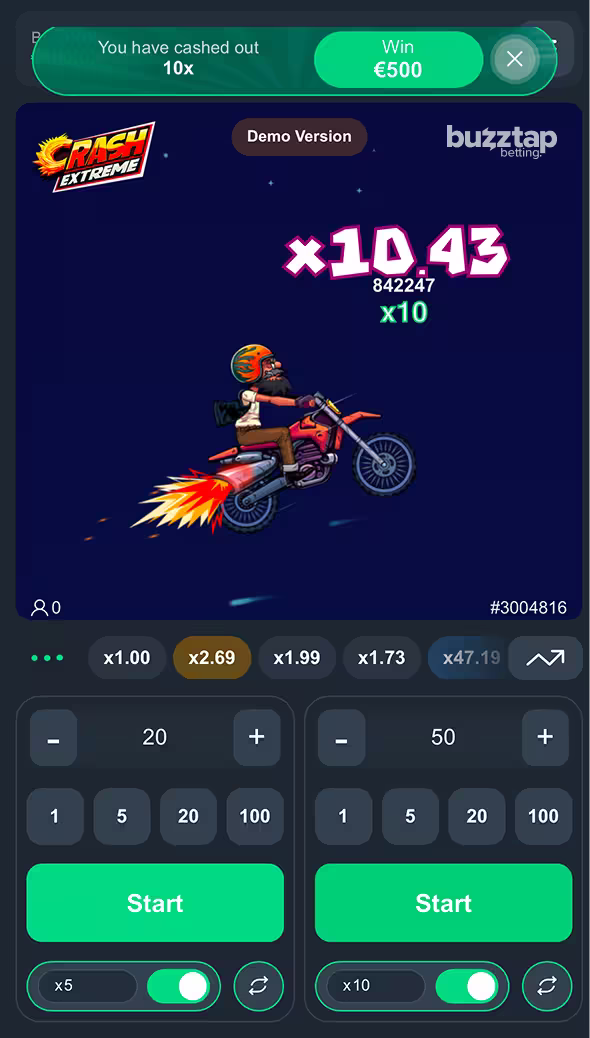 Crash Extreme mobile gameplay screenshot winning round