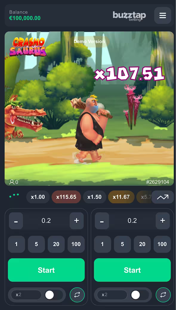 CrashoSaurus PopOK Gaming mobile gameplay screenshot big winning round