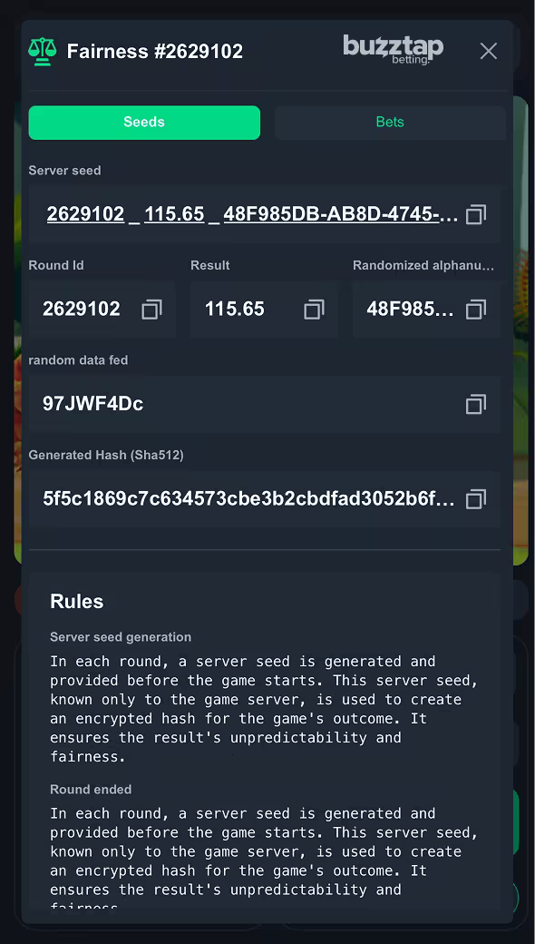 CrashoSaurus provably fair settings page