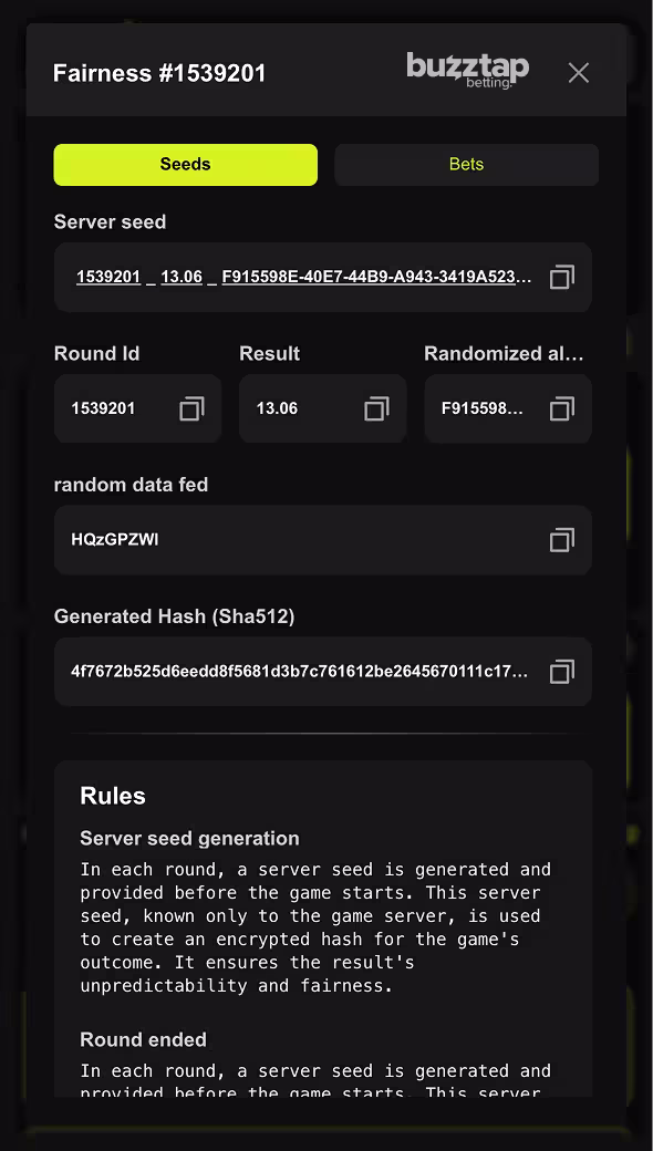 Avi PopOK Gaming mobile gameplay provable fairness menu